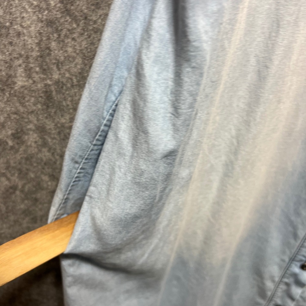 In Italy Chambray Denim Shirt‎ Dress Pockets Button Down Short Sleeve Light Wash - Picture 10 of 10